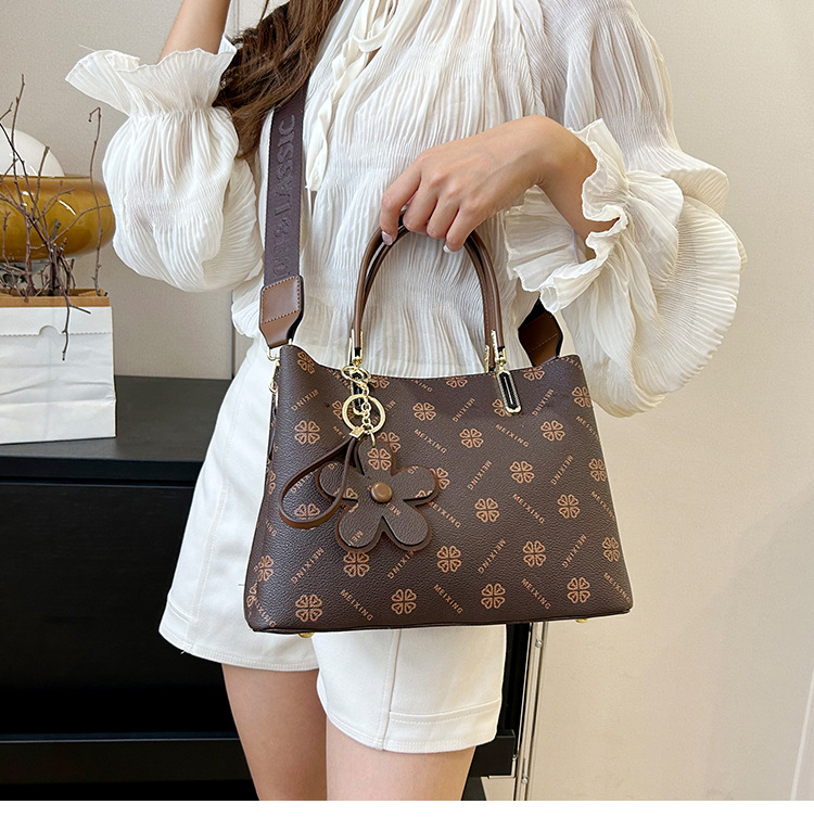 Women's Large Pu Leather Plaid Vintage Style Square Zipper Handbag display picture 1