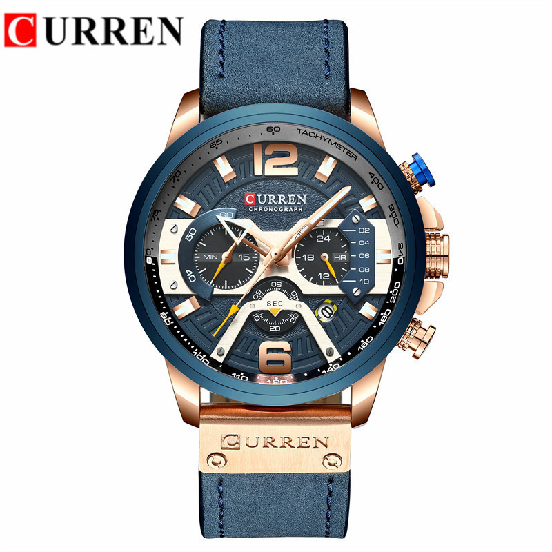 CURREN 8329 trendy men's waterproof watch six-pin multi-functional fashionable large dial watch CURREN 8329 trendy men's waterproof watch six-pin multi-functional fashionable large dial watch