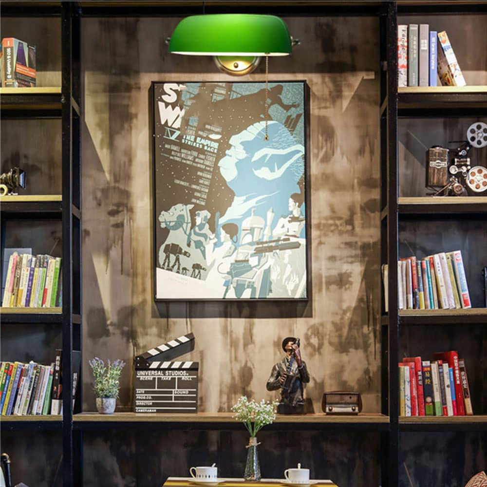 Lámpara de pared Retro americana transfronteriza República de China lámpara de banco verde lámpara de pared de noche comedor sala de estar decoración de pared lámpara de pared