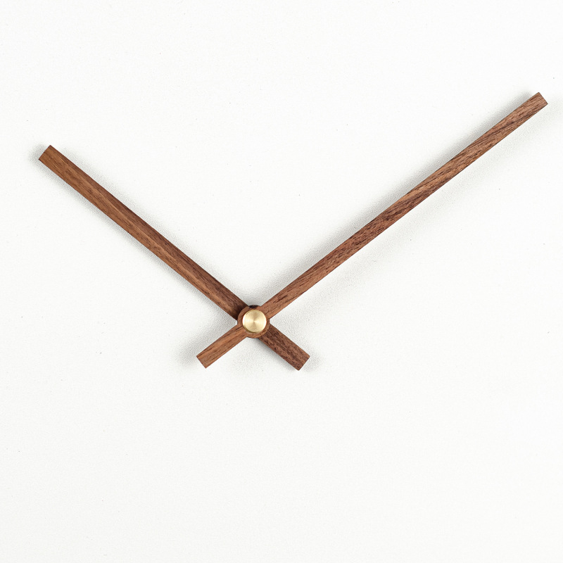 Negro nogal haya puntero de madera maciza reloj de madera puntero personalidad DIY con manga de cobre reloj aguja reloj manos