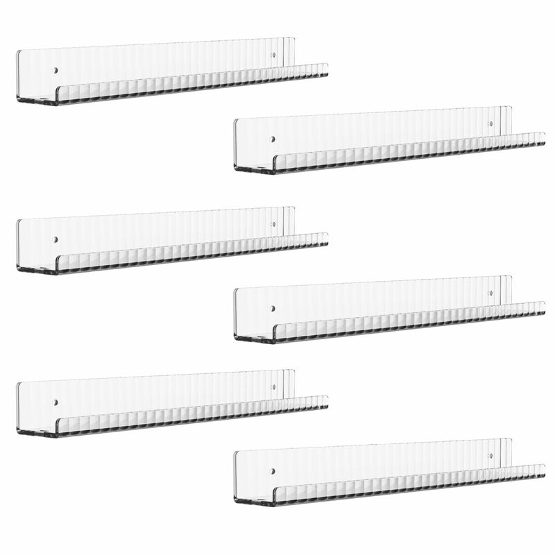 Amazon Vertical Pattern Transparent Acrylic Nail Polish Display Rack Wall Hanging Nail Polish Storage Display Rack for Nail Salon