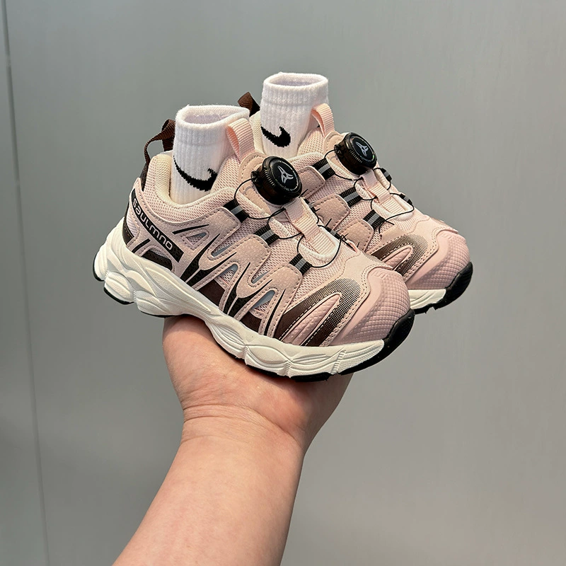 Детская обувь Весенние новые кроссовки для мальчиков с вращающимися пуговицами