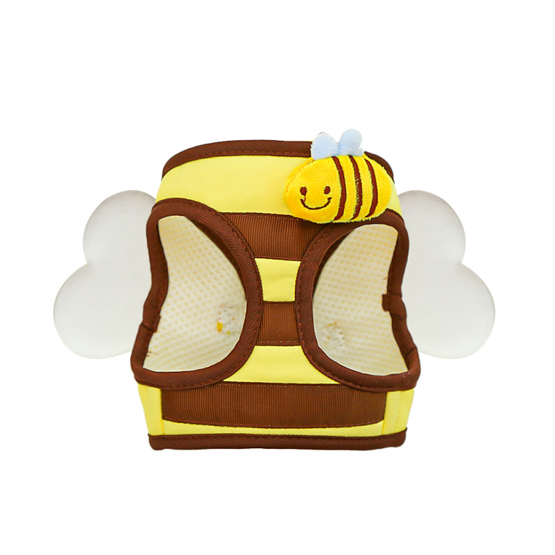 Little Bee Niedliches Cartoon-Haustiergeschirr im Weste-Stil für den Außenbereich, Hundeleine für kleine Hunde_voghion.com