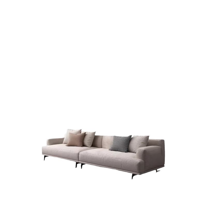 Jerry algodón arena moderna simple sala de estar línea directa nórdica italiana lujoso sofá de tela casual