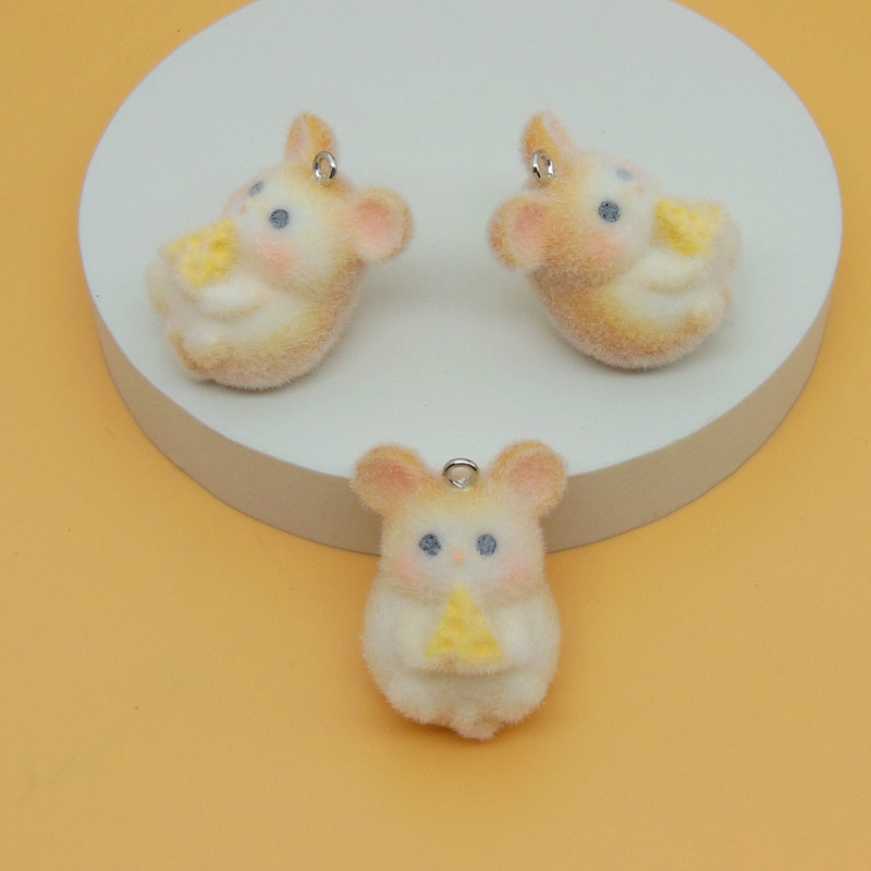 日本と韓国のかわいい植毛小動物ペンダント手作り DIY 携帯電話チェーンバッグペンダント植毛人形ジュエリーアクセサリー|undefined