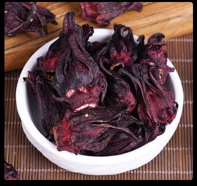 Roselle Dried Flowers (Hibiscus sabdariffa) — Yunnan Luoshen Hua Herbal Tea, 500g Bulk preparation