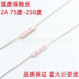 温度保险丝 陶瓷 电阻式带引线保险丝 一次性 2A130度 75度-250度