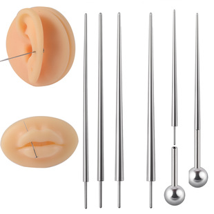 Pin Type Puncture Needle Guide Rod 316L Stainless Steel Needle Ear Nail Navel Nail Lip Nail Tongue Nail Auxiliary