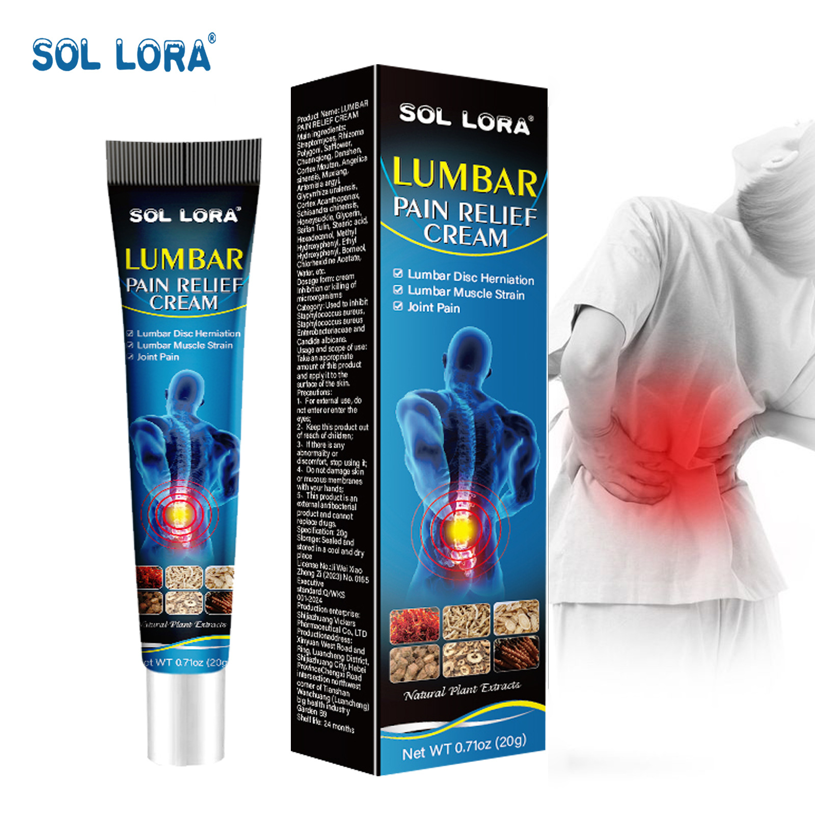 SOL LORA Bel və Kürək üçün Gündəlik Qayğı Kremi