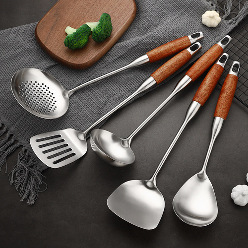Kitchenware Set spatula household 304 stainless steel stir-frying spatula soup spoon kitchen cookware cooking tools complete set