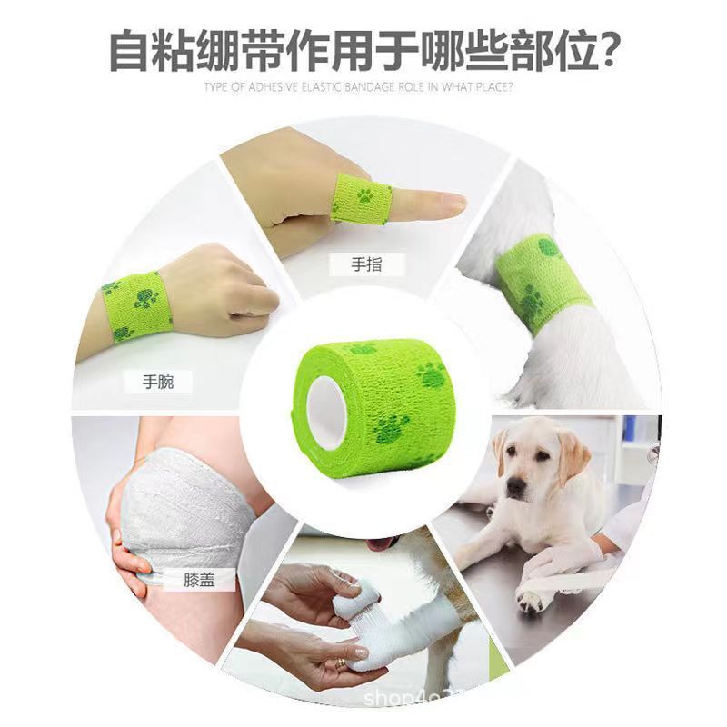 犬が外出して汚れを防ぐ包帯ペットが怪我をしてレギンスを包んでいます。|undefined