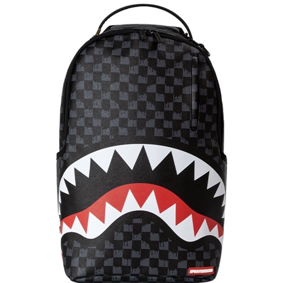 Sprayground Sharks In Paris Backpack Black Grey Checkerboard