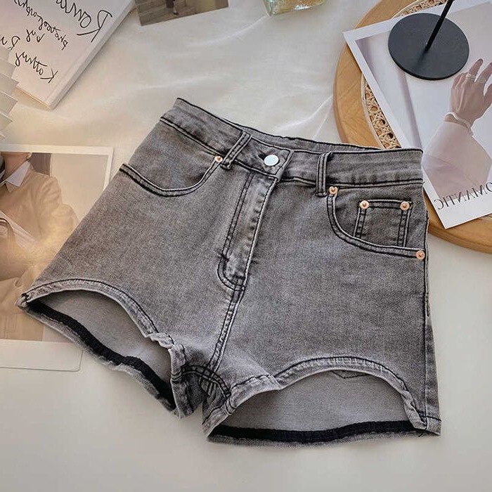 2025 New Sexy Fashion New Stylish Hot Pants Summer High-Waisted Korean Denim Shorts Women's Slimming 2025 New Sexy Fashion New Stylish Hot Pants Summer High-Waisted Korean Denim Shorts Women's Slimming