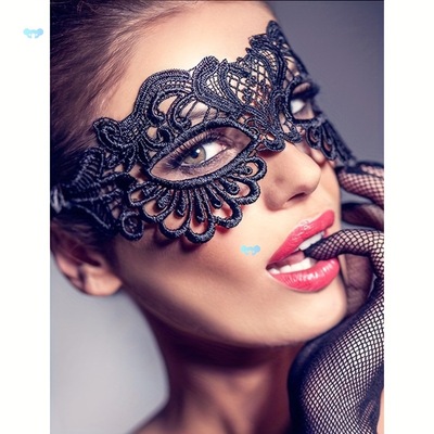 Elegant Vampire Themed Black Lace Eye Mask for Women Lace goggles