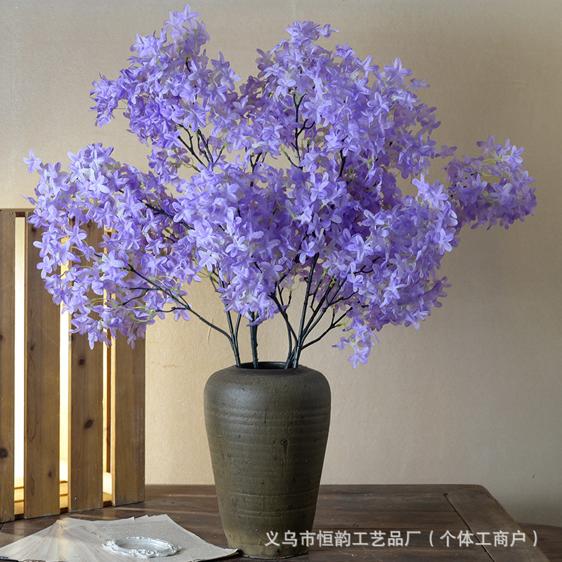 Artificial Flowers, Encrypted Lilac Flowers, Cross Cherry Blossoms, Home Wedding Arrangements, Road Guide Decorations, Fake Flowers, Artificial Silk Flowers Wholesale