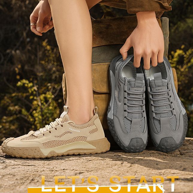 Men's 2026 New Model Breathable Versatile Fabric With Soft Soles, Hollow Design, Round Toe, Outdoor Sports Casual Trendy_vogvips.com