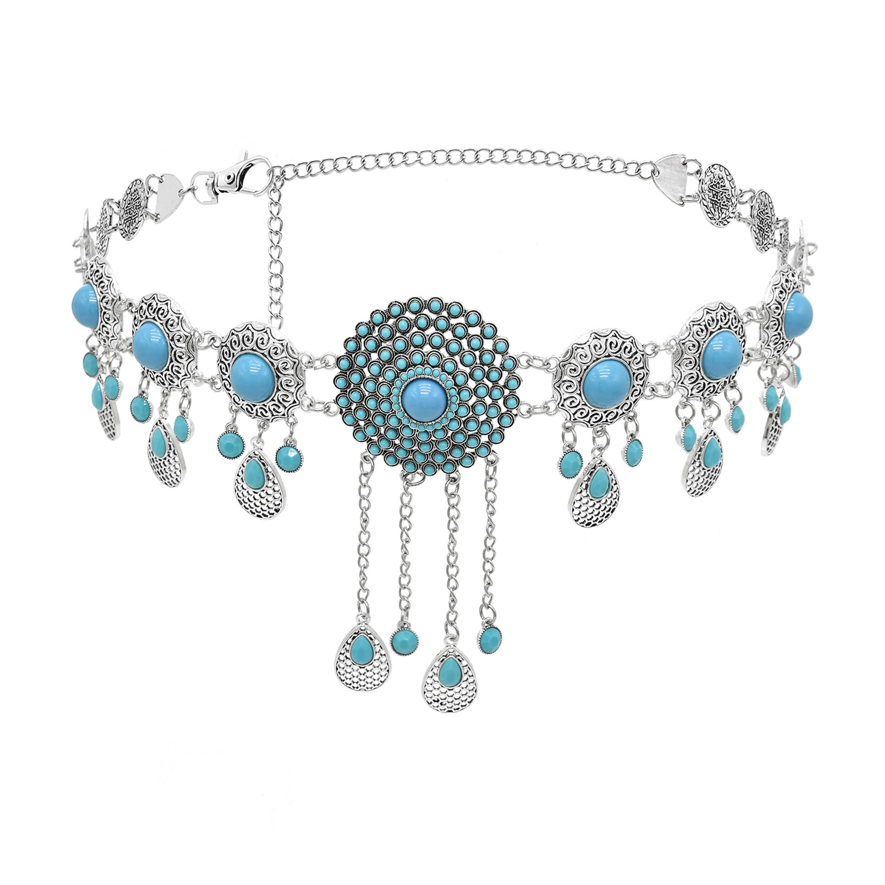 Turquoise retro pendant drop-shaped
