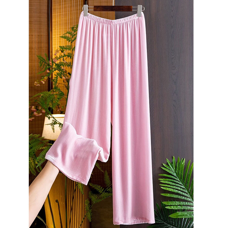 Pink Mulberry Silk Velvet Pants 2026 Casual High-Waisted Loose Drapey Silk Velvet Straight-Leg Trousers Pink Mulberry Silk Velvet Pants 2026 Casual High-Waisted Loose Drapey Silk Velvet Straight-Leg Trousers
