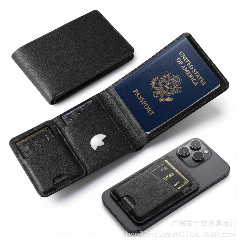 Amazon Travel Passport Holder Airtag Locator Card Wallet Passport Pouch Multi-functional Passport Organizer with Card Slot