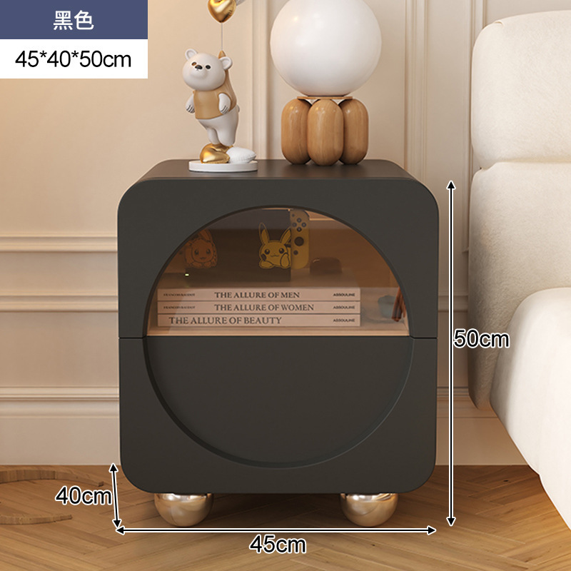 Estilo crema mesita de noche luz dormitorio de lujo simple moderno diseñador creativo de madera maciza pequeñas niñas mesita de noche