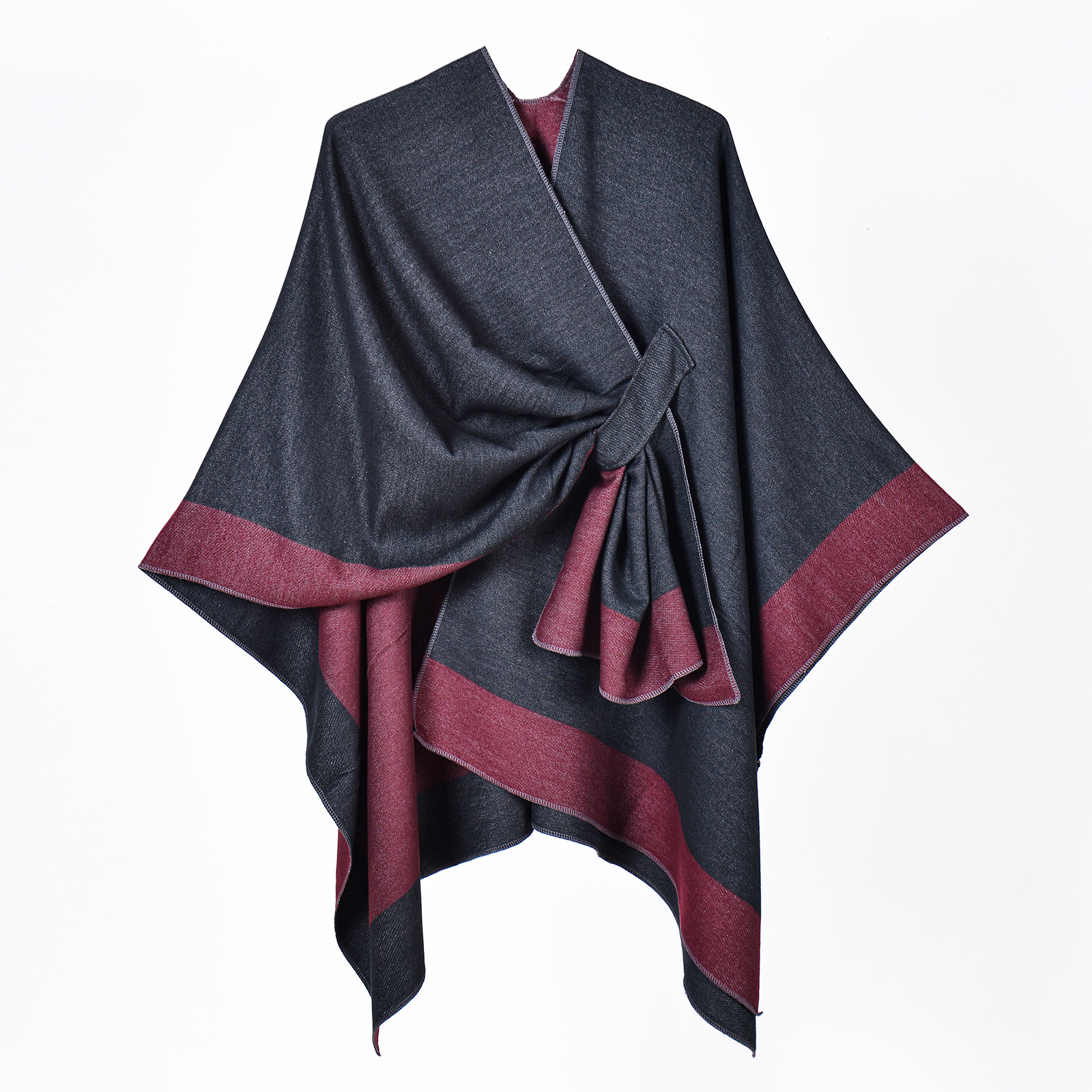 Barra oblicua de doble borde negra y roja