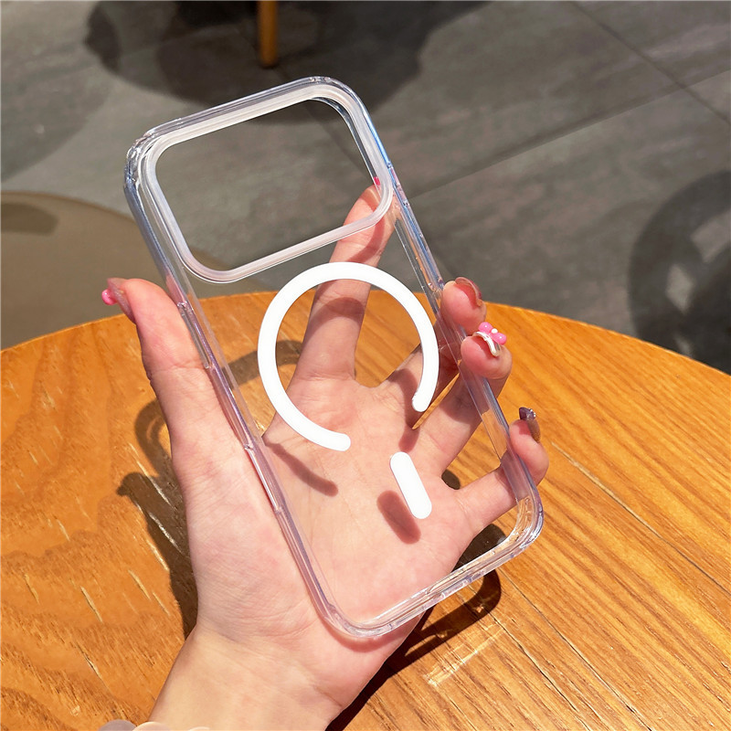 适用苹果17ProMax透明磁吸Air手机壳iPhone16保护套15 亚克力13|undefined