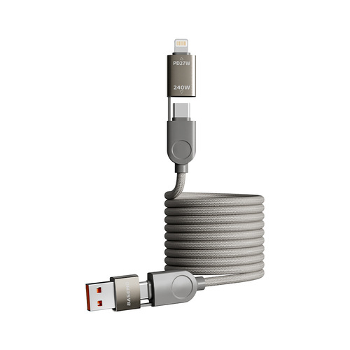 【Safe and Durable】Dual Magic Magnetic Data Cable 240W Compatible with Huawei PD Fast Charging Apple 16 Braided Fast Charging Cable