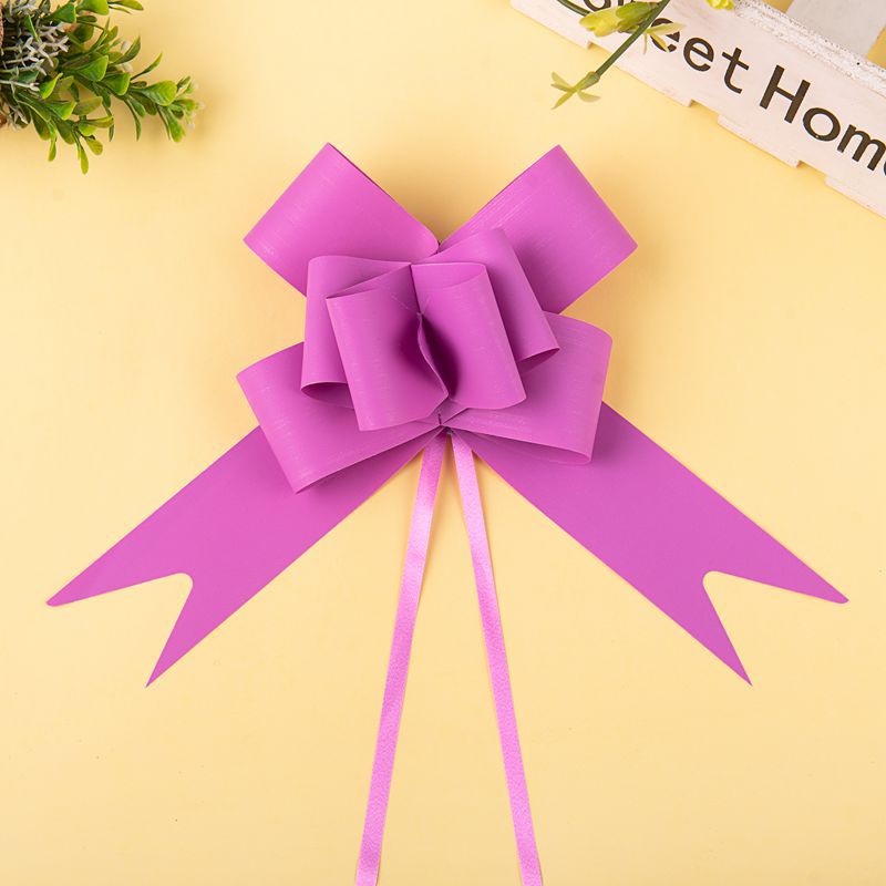 Venta al por mayor grande 50 elegante color sólido arco mano tire flor boda suministros boda coche regalo flor decoración flor dibujo