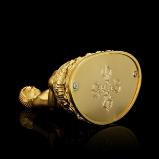 Xizang and Chinese Portable Brass Gold-Plated Buddha Statue Sakyamuni Amitabha Buddha Medicine Buddha Yellow God of Wealth