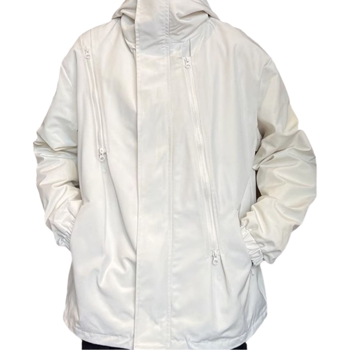 Chaqueta de estilo americano primavera y otoño marca de moda al aire libre herramientas funcionales impermeable a prueba de viento casual chaqueta con capucha