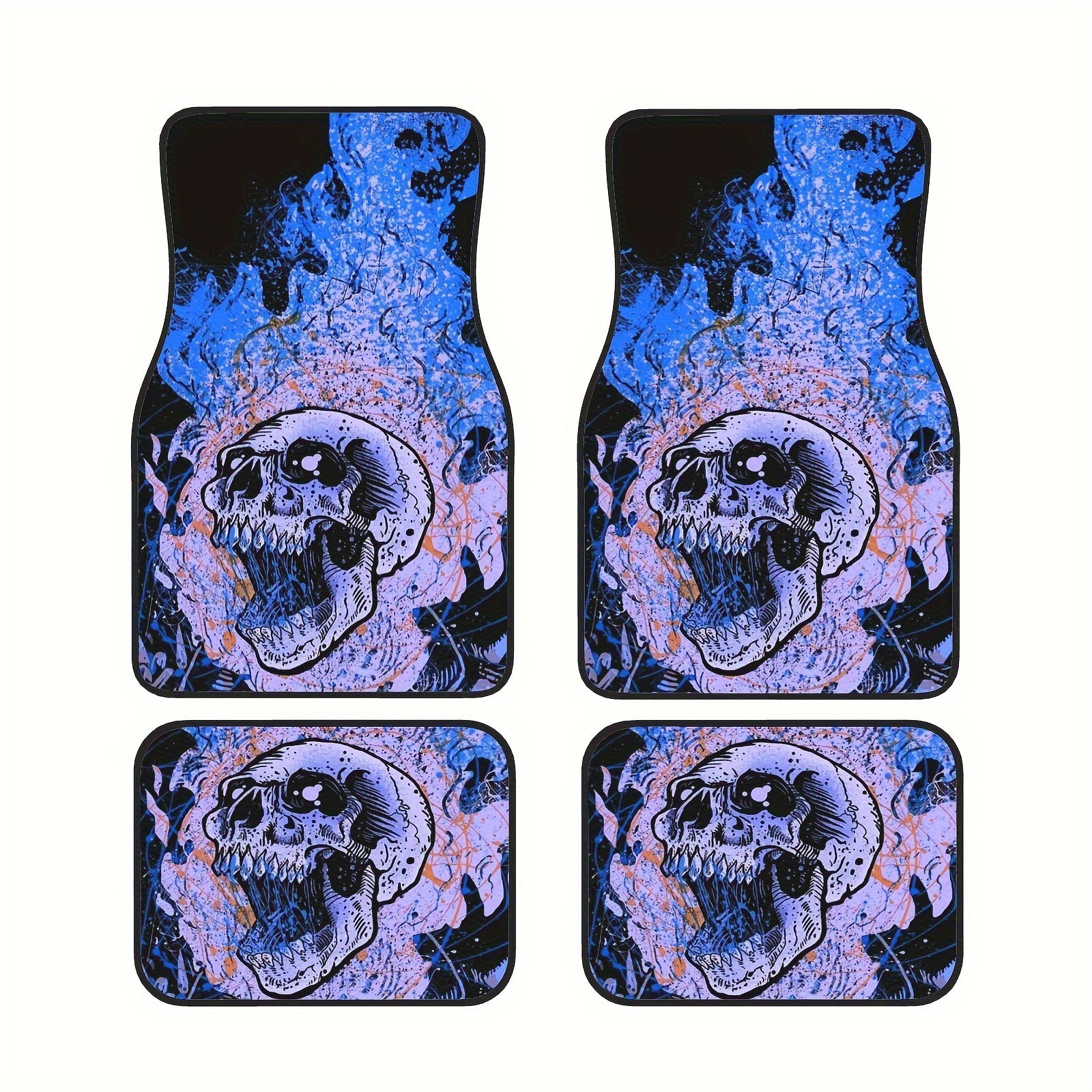 Almohadillas para automóviles estadounidenses transfronterizas juegos de cuatro piezas de Halloween resistentes al desgaste y a la suciedad almohadillas para el suelo fáciles de cuidar para los hogares almohadillas de terciopelo de cristal image 19