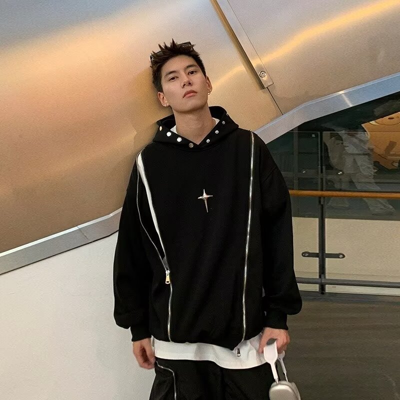 Men's Clothing 2026 New Autumn Collection Niche Designer Men's Sun-Kissed Clean Style Loose Hong Kong Style Sweatshirt Men's Clothing 2026 New Autumn Collection Niche Designer Men's Sun-Kissed Clean Style Loose Hong Kong Style Sweatshirt