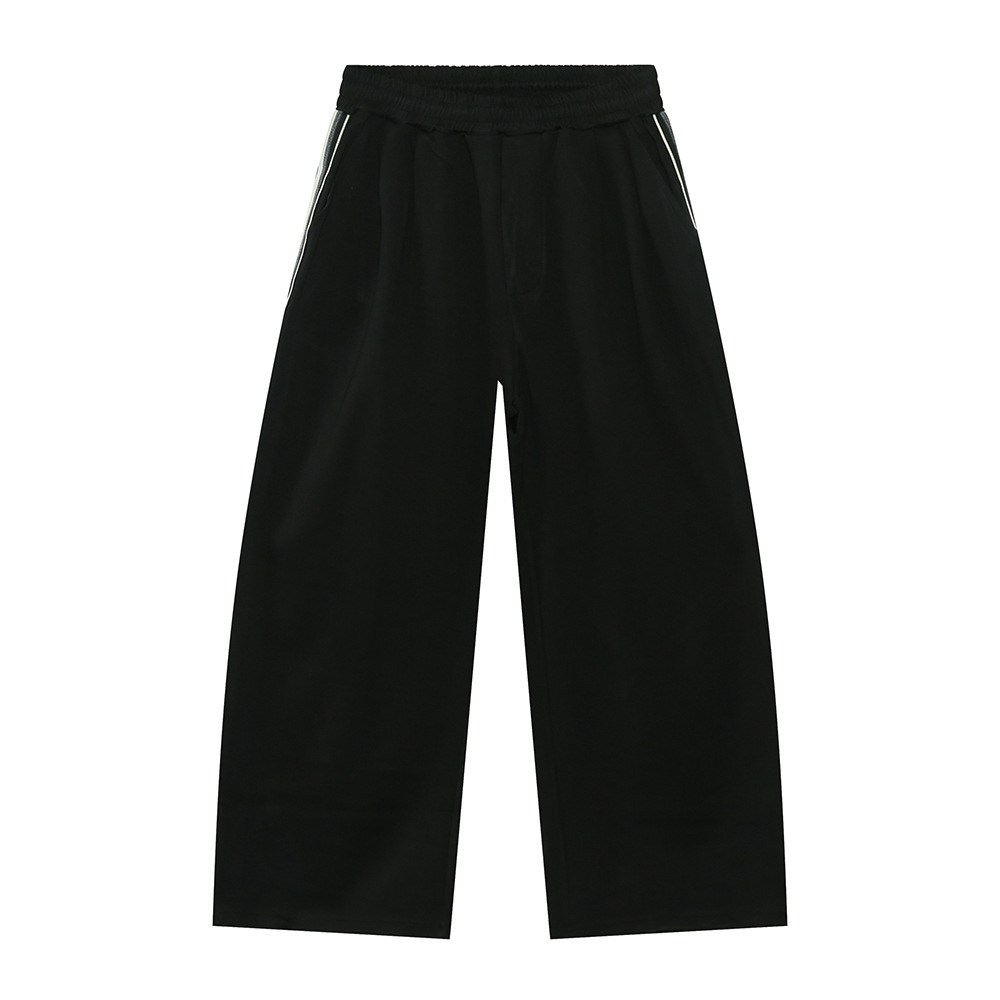 MTLCLOTHES para hombre | Nueva versión coreana de la barra lateral, diseño de contraste, cuello alto, chaqueta con cremallera, pantalones casuales