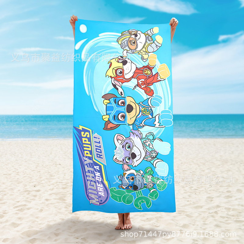 Children's Swimming Bath Towel Absorbent Towel 2022 New Woof Team Superman Series Beach Towel Quick-drying Sports Towel
