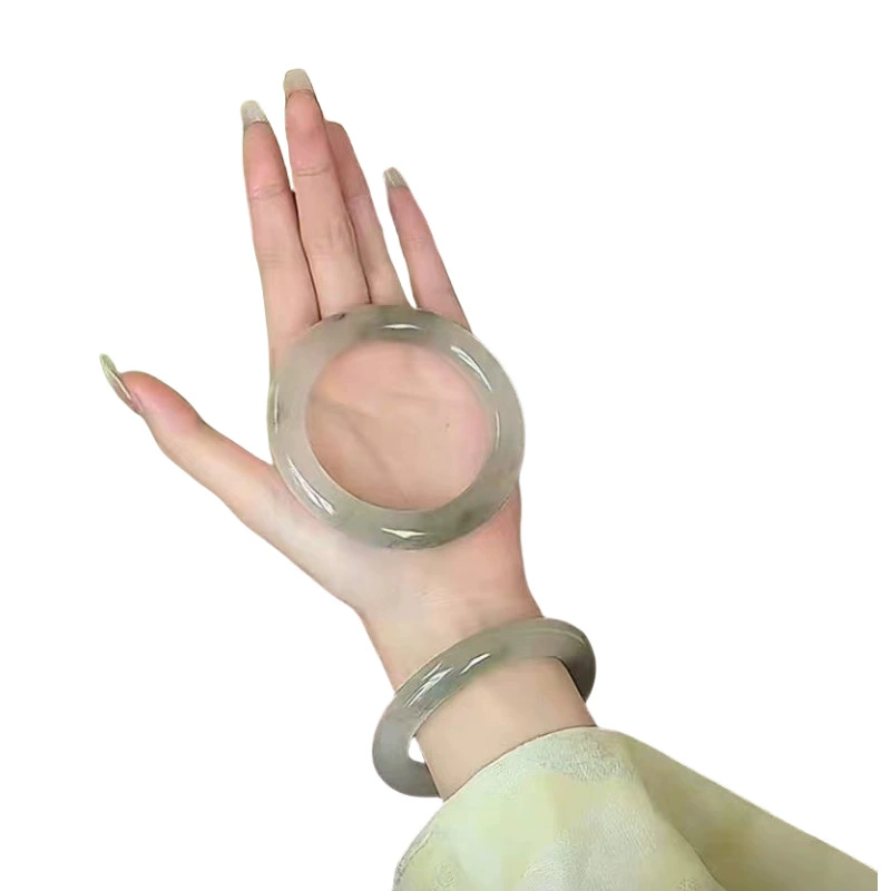 Green Bracelet, Chinese Style Gradient Design, Simple Elegant Bangle