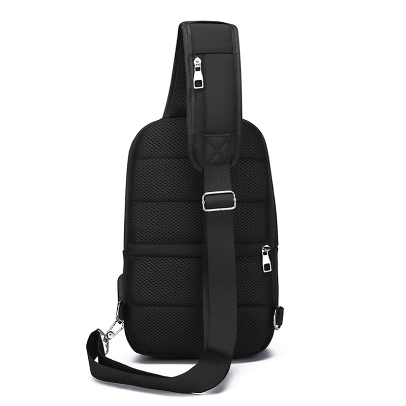 Bolso de pecho de negocios recargable USB para hombres al por mayor transfronterizo multifunción anti-salpicaduras antirrobo casual bolso de mensajero de viaje marea