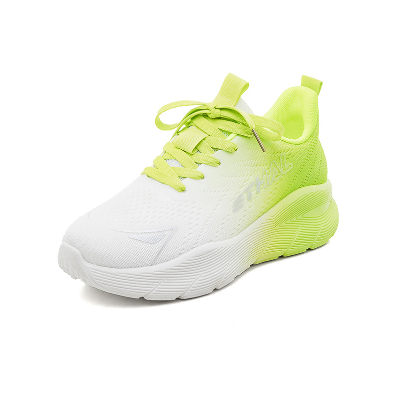 Nuevos zapatos deportivos pareja de zapatos de carreras para mujeres con suela gruesa transpirable zapatos de tejido para jóvenes zapatos casuales F8870 mujeres