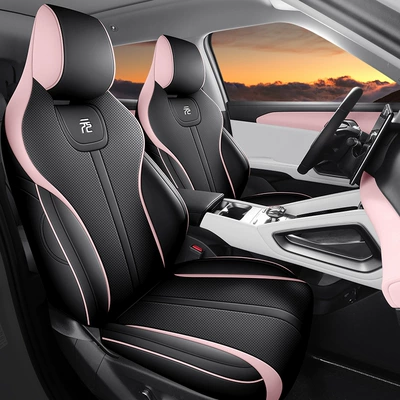 All-inclusive Seat Cover Four Seasons | Modelə uyğun (Original) oturacaq örtükləri - black-and-pink-standard-version-note-the-model-year-rear-half-pack