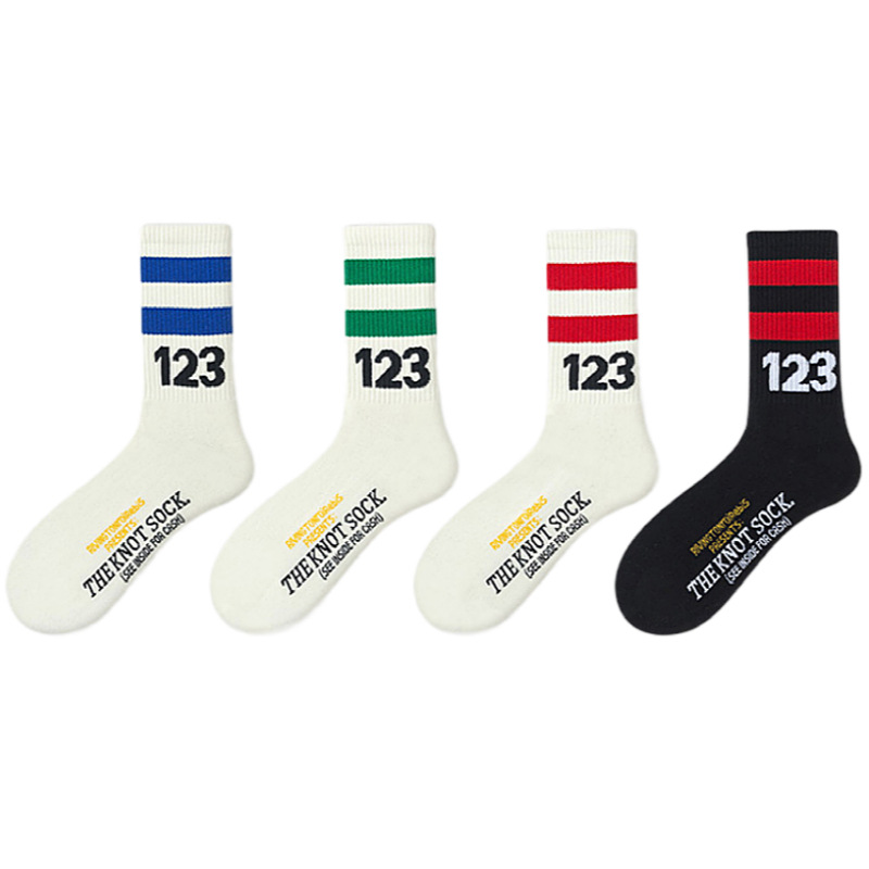 Klein calcetines de moda azul calcetines grandes C Placa de ajedrez estudiante de cuadros ins calcetines de moda a media pierna calcetines largos de otoño e invierno