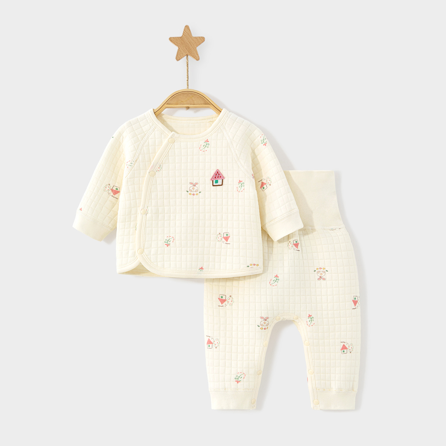 Baby calentamiento ropa interior set otoño-invierno ropa de nuevo hombre y mujer algodón dividido cintura alta abdomen bebé abrigo de otoño pantalones de otoño