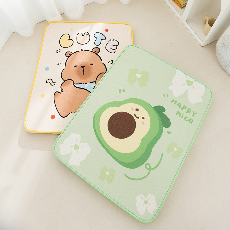 Primavera y verano perros de dibujos animados de hilo de látex cojín de perros gato pequeño perro refrescante perro gato refrescante perro