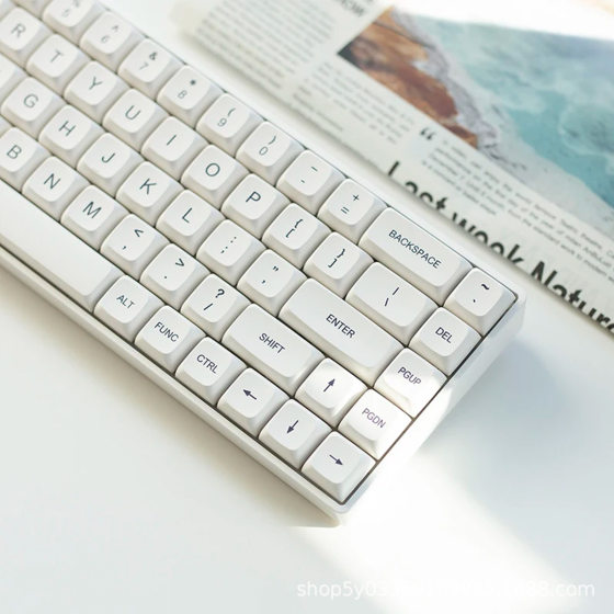 Minimal White PBT Keycap French German Japanese Korean Russian Thai Spanish Arabic Multiple Languages