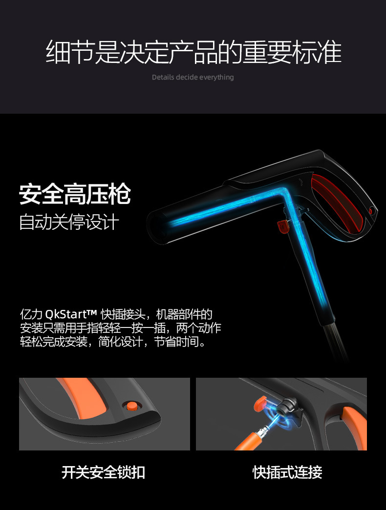 Yili household high pressure 220V car washing machine car washing artifact ultra high pressure large flow courtyard cleaning machine washing yard