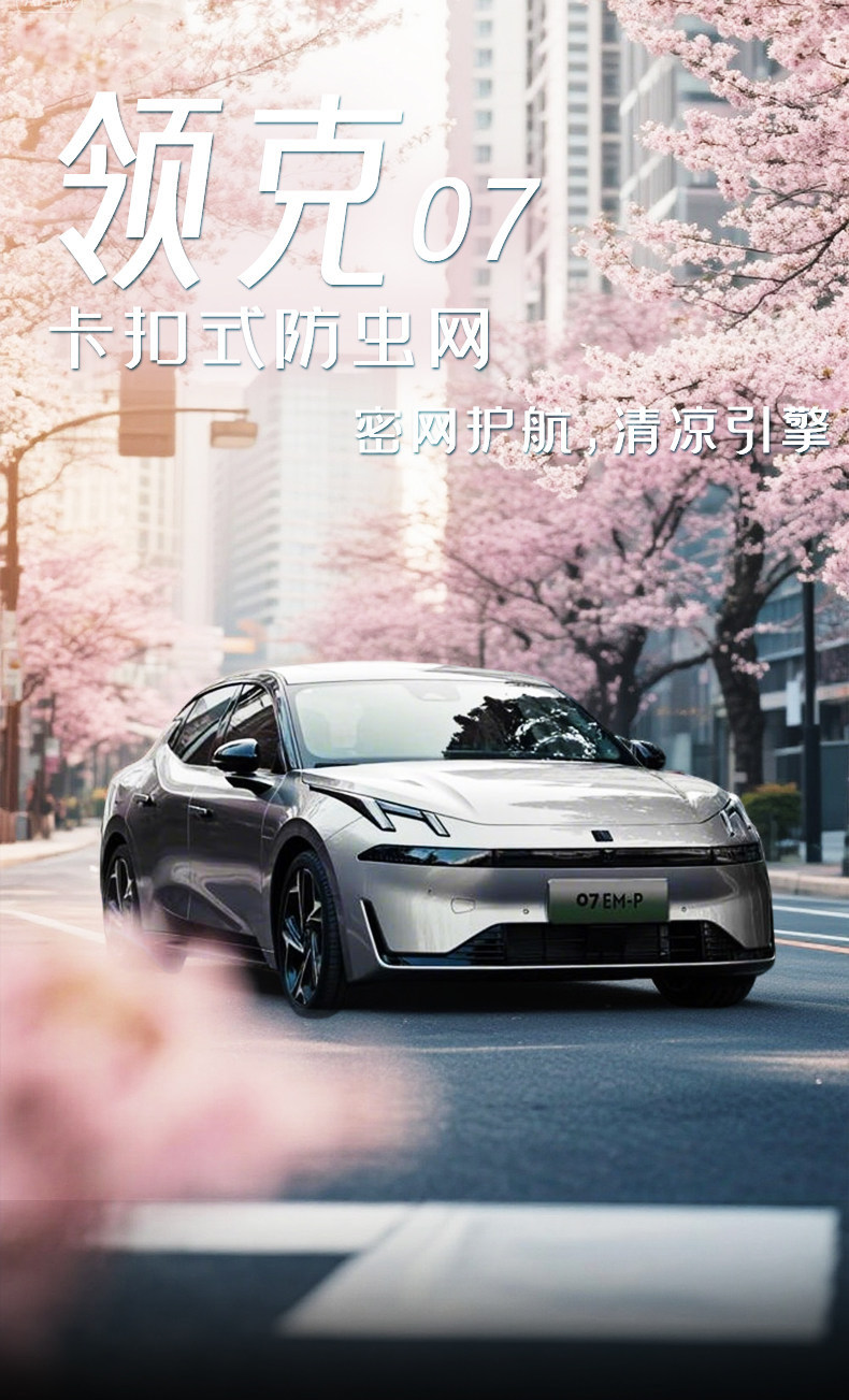 Suitable for 24-25 model Lynk & Co 07, special water tank insect-proof net, front grille exterior modification decorative accessories
