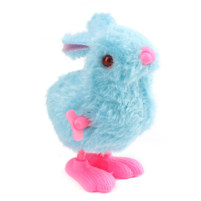 Wind-up plush cartoon rabbit for jumping, toy, wholesale