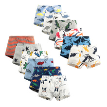 欧美儿童内裤100%纯棉男童宝宝短裤全棉恐龙卡通平角内裤外贸批发