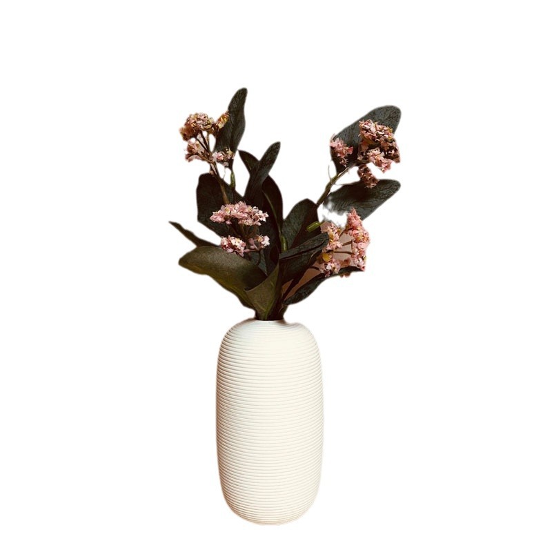 Nórdico simple sala de estar casera arreglo floral decoración ins estilo silencioso B & B decoración simple embrión a rayas florero