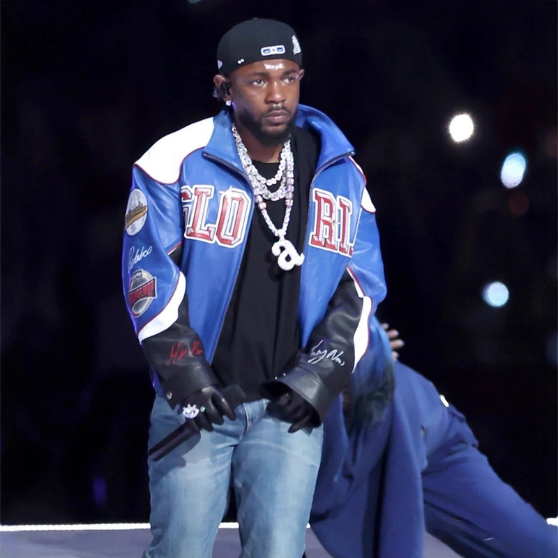 Cross-Border Kendrick Lamar British Hip-Hop Group's Same Jacket Worn at the 59Th Super Bowl Performance