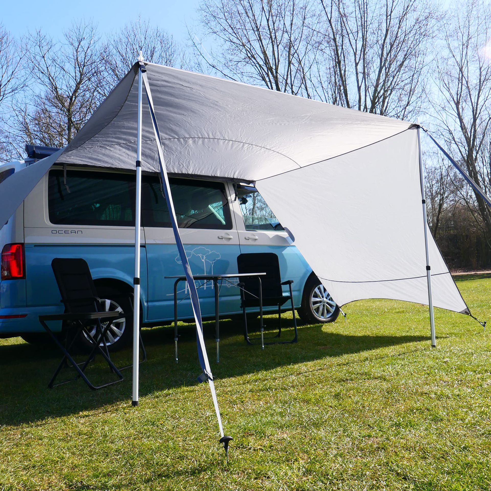 Car Side Awning Rv Sunshade Tent Camping Trunk Side Extension Outdoor Camping Canopy