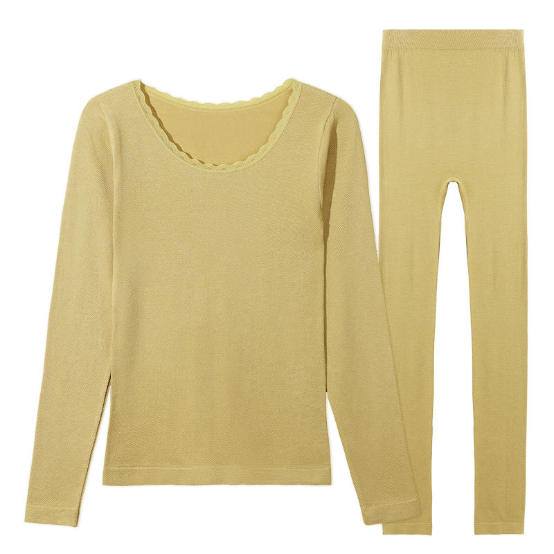Ropa interior térmica sin costuras traje de cuerpo que forma la camisa de fondo delgada Ropa interior apretada de las mujeres ropa de otoño color sólido ropa de otoño traje de las mujeres